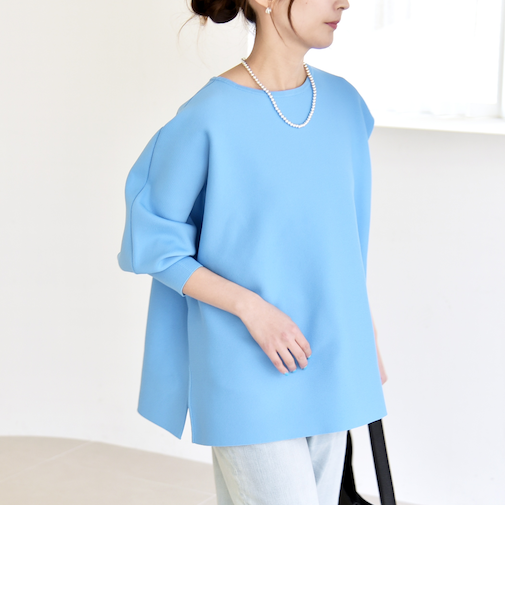 《予約》quaranciel:〈手洗い可能〉ボートネック ワイド ニット プルオーバー