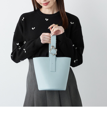 《予約》SHIPS Colors:ニュアンスバックル ミニ バケット◆