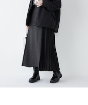 SHIPS Colors:〈手洗い可能〉プリーツ コンビ スカート