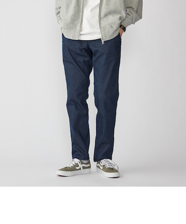 SHIPS: デニム ライク テーパード チノ