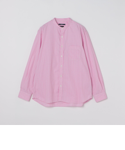 SHIPS: バンドカラー ブロード シャツ ロングスリーブ