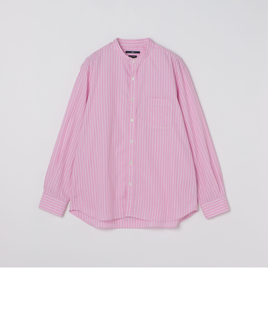 SHIPS: バンドカラー ブロード シャツ ロングスリーブ