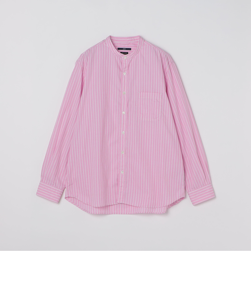 SHIPS: バンドカラー ブロード シャツ ロングスリーブ