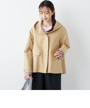 《予約》SHIPS Colors:〈手洗い可能〉フードカラー ショート コート◆