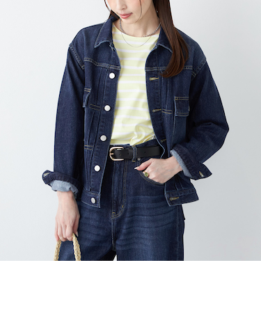 《予約》SHIPS Colors:〈洗濯機可能〉アマヨリ デニム ジャケット◆