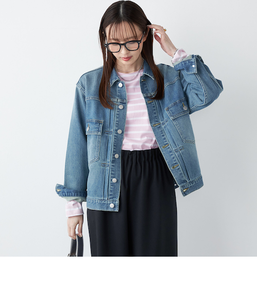 デニム クロップド ユーティリティ ジャケット｜ギャップの通販｜&mall