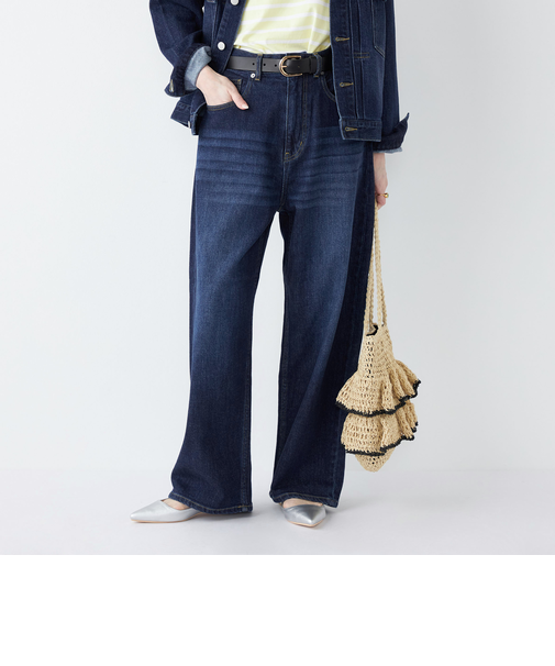 《予約》SHIPS Colors:〈洗濯機可能〉アマヨリ ワイド ルーズ デニム◆