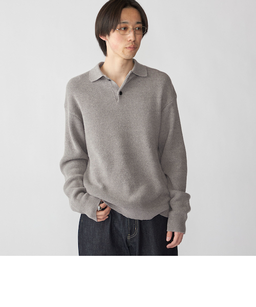 00s ノームコア シティ シルク カシミヤ ニット 長袖 ポロシャツ 古着 中古・古着通販】JOS.A.BANK (ジョス エー バンク) カシミヤニット