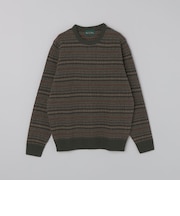 ALANPAINE: 〈手洗い可能〉7ゲージ フェアアイル クルーネック ニット