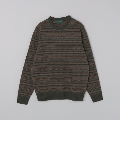 ALANPAINE: 〈手洗い可能〉7ゲージ フェアアイル クルーネック ニット