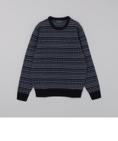 ALANPAINE: 〈手洗い可能〉7ゲージ フェアアイル クルーネック ニット