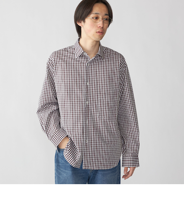 City Ambient Products: ブロード ストライプ チェック シャツ