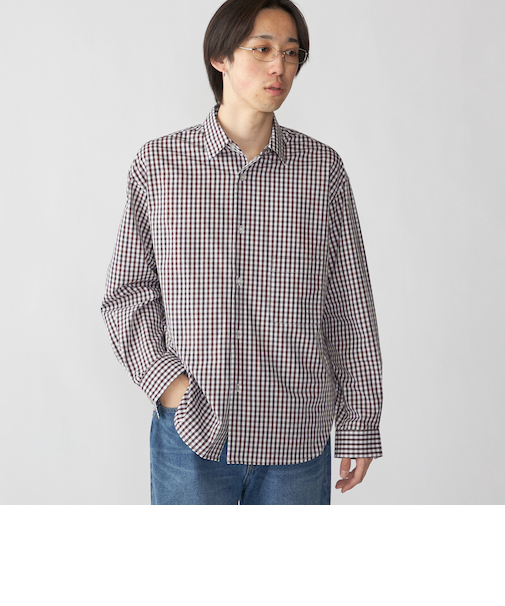 City Ambient Products: ブロード ストライプ チェック シャツ