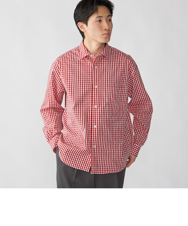 City Ambient Products: ブロード ストライプ チェック シャツ