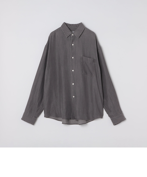 City Ambient Products: レギュラー ドレープ デニム ロング スリーブ シャツ