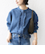 《予約》【WEB限定】〈洗濯機可能〉ライトオンス フリル デニム シャツ