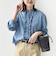 《予約》【WEB限定】〈洗濯機可能〉ライトオンス フリル デニム シャツ