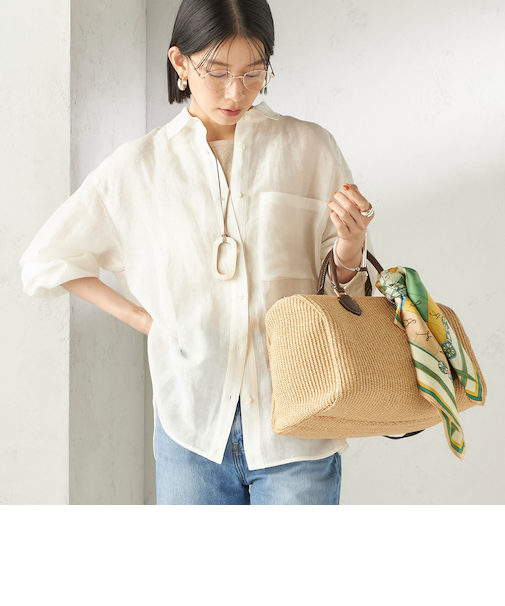 《予約》〈手洗い可能〉IMPERIAL LINEN 混 オーバー サイズ シャツ