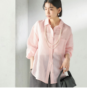 《予約》〈手洗い可能〉IMPERIAL LINEN 混 オーバー サイズ シャツ