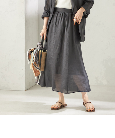 《予約》〈手洗い可能〉ラミー 4 ギャザー スカート