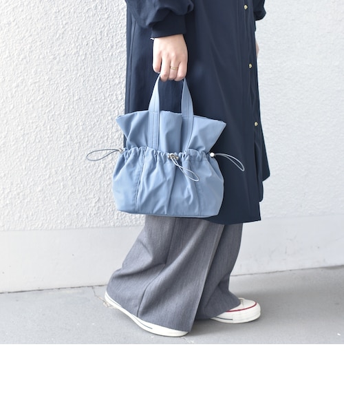 予約》SHIPS Colors:ナイロン ギャザー ミニ トートバッグ◇｜シップス