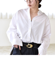 《予約》quaranciel:〈洗濯機可能〉レギュラーカラー ヨーク ルーズ シャツ