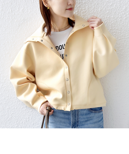 《予約》【WEB限定】〈手洗い可能〉裾 ドロスト ダンボール スナップ ボタン カーディガン