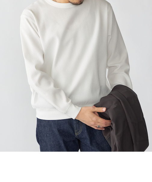 SHIPS:  〈軽量/UVカット〉SPEEDRY(R) ワッフル ロングスリーブ