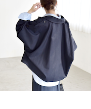 《予約》quaranciel: ドルマンスリーブ ショート トレンチ コート