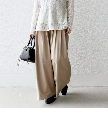 《予約》SHIPS any:〈洗濯機可能〉タイプライター タック ワイド イージー パンツ