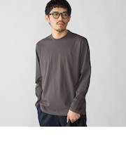 【WEB限定】SHIPS:〈手洗い可能/抗菌/防臭〉シルケット ビズ クルーネック ロングスリーブ