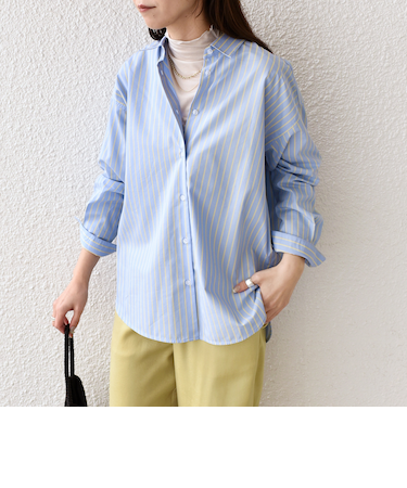 SHIPS Colors:〈手洗い可能〉ストライプ オーバー シャツ 2