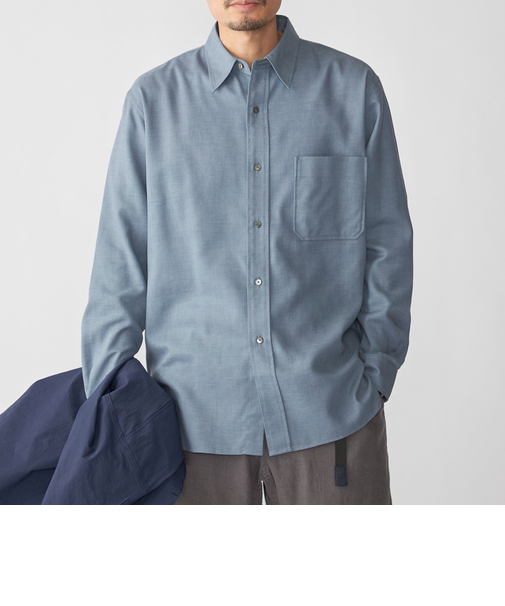 SHIPS: ミツマサ コットン ウール レギュラーカラー シャツ