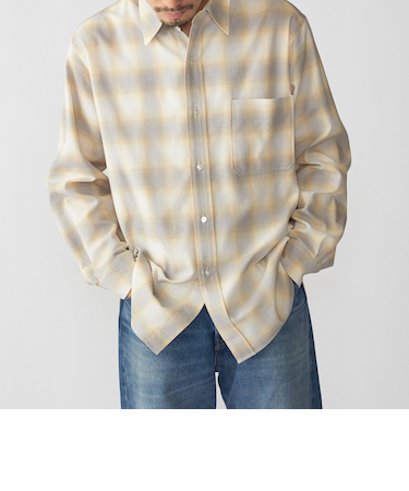 SHIPS: ミツマサ コットン ウール レギュラーカラー シャツ