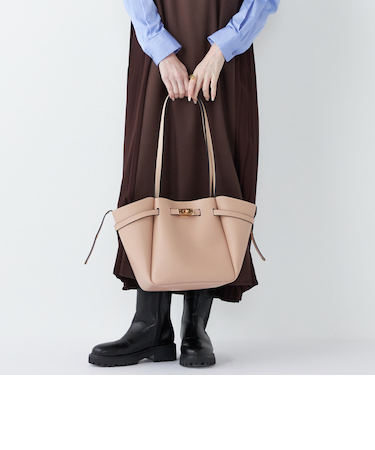 《予約》SHIPS Colors:ベルト デザイン トートバッグ◆