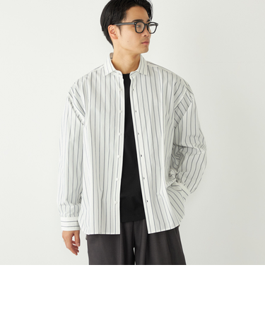 SHIPS Colors:ストライプ リラックスフィット シャツ◇
