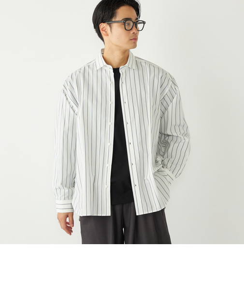 SHIPS Colors:ストライプ リラックスフィット シャツ◇