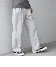 SHIPS any: コットン/ナイロン ワッシャー 2タック セミワイド イージー パンツ(セットアップ対応)◆