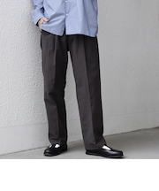 SHIPS any: コットン/ナイロン ワッシャー 2タック セミワイド イージー パンツ(セットアップ対応)◆