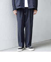 SHIPS any: コットン/ナイロン ワッシャー 2タック セミワイド イージー パンツ(セットアップ対応)◆