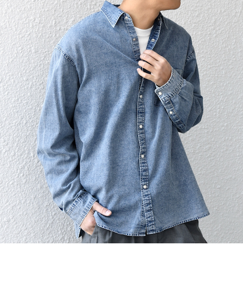 美品✨サンローランパリ　デニムシャツブラウス　ビンテージ　スナップボタン　日本製 美品✨サンローランパリ デニムシャツブラウス ビンテージ スナップ