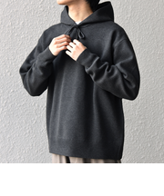 SHIPS any:〈手洗い可能〉ミラノリブ コットンライク ニット プルオーバー パーカー◆