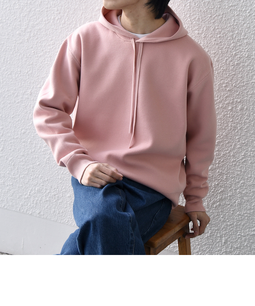 SHIPS any:〈手洗い可能〉ミラノリブ コットンライク ニット プルオーバー パーカー◆