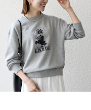 《予約》【SHIPS any別注】THE KNiTS:〈洗濯機可能〉ロゴ プリント スウェット 2