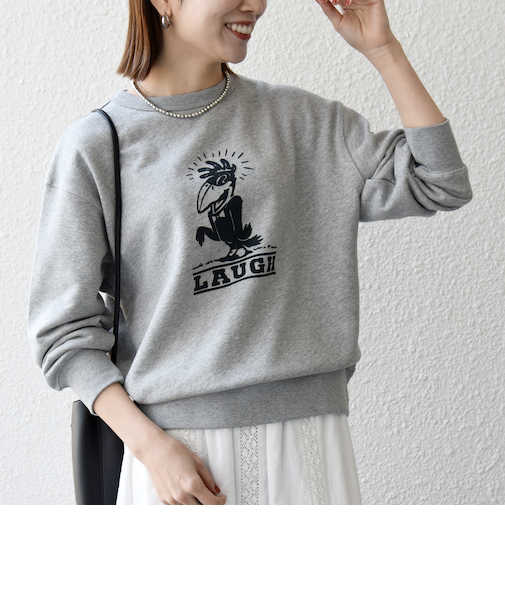 《予約》【SHIPS any別注】THE KNiTS:〈洗濯機可能〉ロゴ プリント スウェット 2