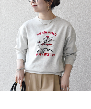 《予約》【SHIPS any別注】THE KNiTS:〈洗濯機可能〉ロゴ プリント スウェット 2