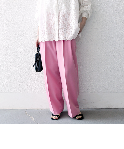 《予約》SHIPS any:〈手洗い可能〉2タック ワイド パンツ