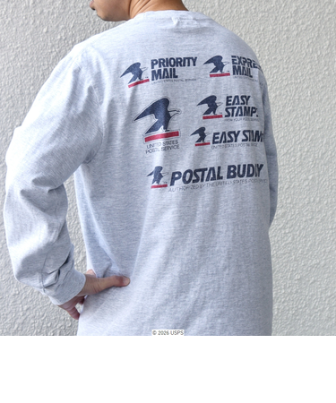 GOOD ROCK SPEED: USPS グラフィック プリント Tシャツ(ロンT)◆