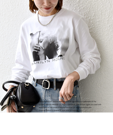 《予約》GOOD ROCK SPEED:〈洗濯機可能〉MARILYN MONROE フォト プリント ロンTEE 26SS