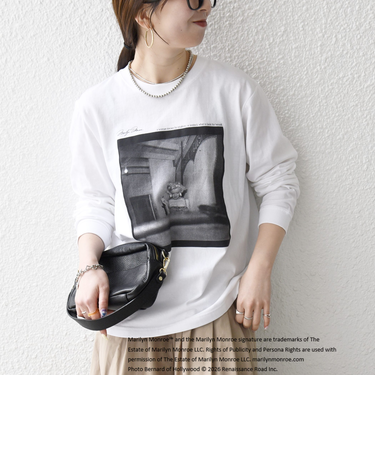 《予約》GOOD ROCK SPEED:〈洗濯機可能〉MARILYN MONROE フォト プリント ロンTEE 26SS